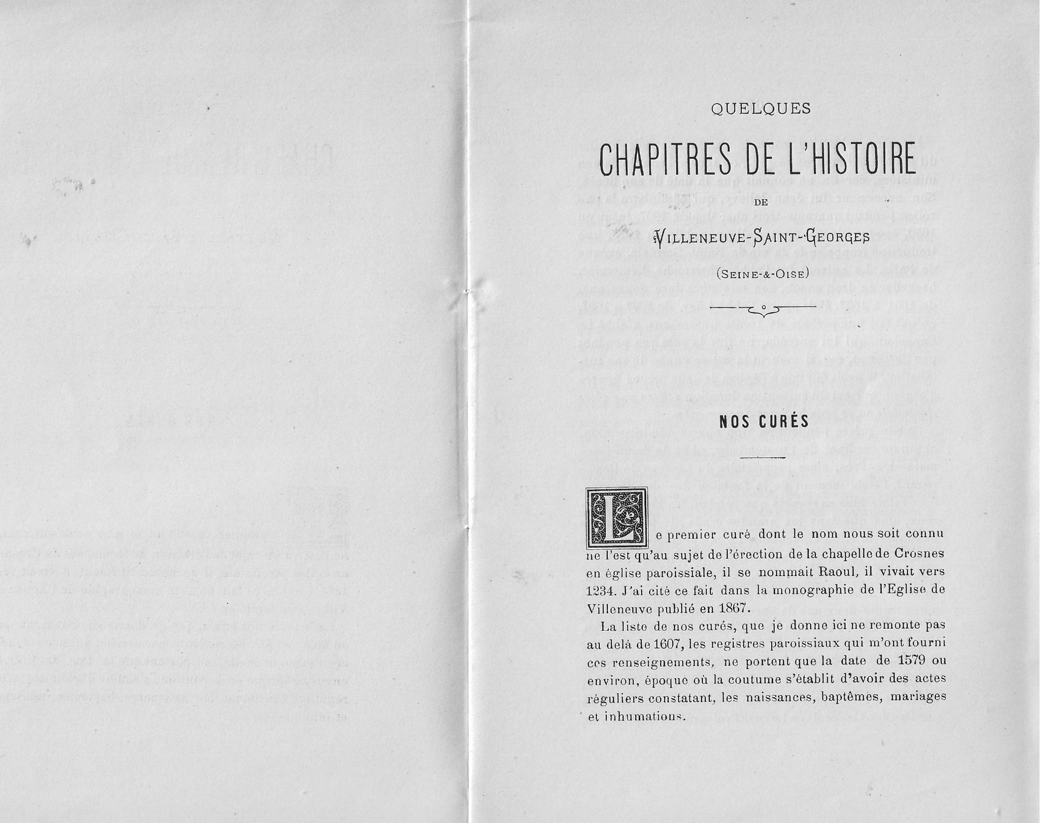 Les chapitres de l'histoire de Villeneuve-Saint-Georges page 2