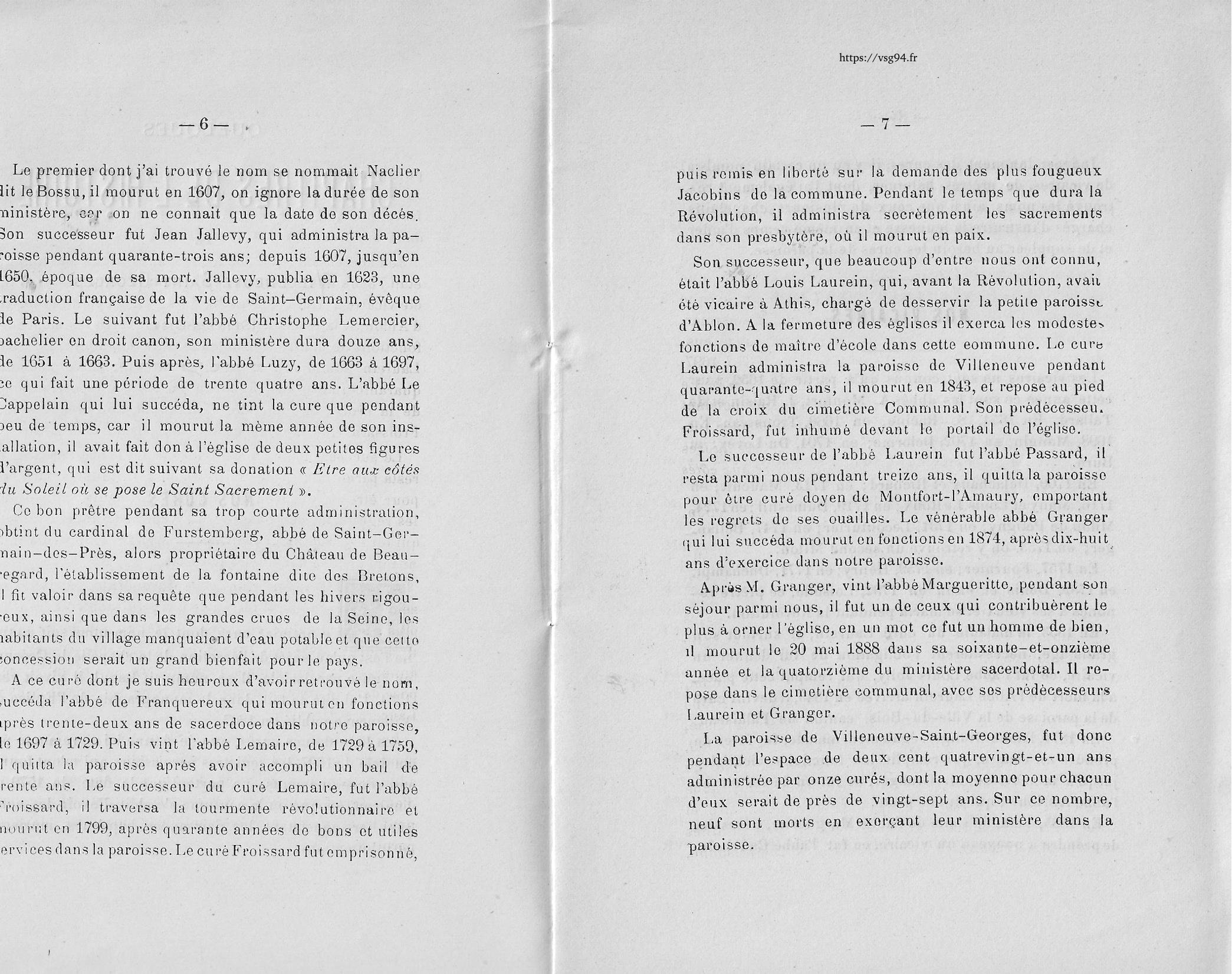Les chapitres de l'histoire de Villeneuve-Saint-Georges page 3