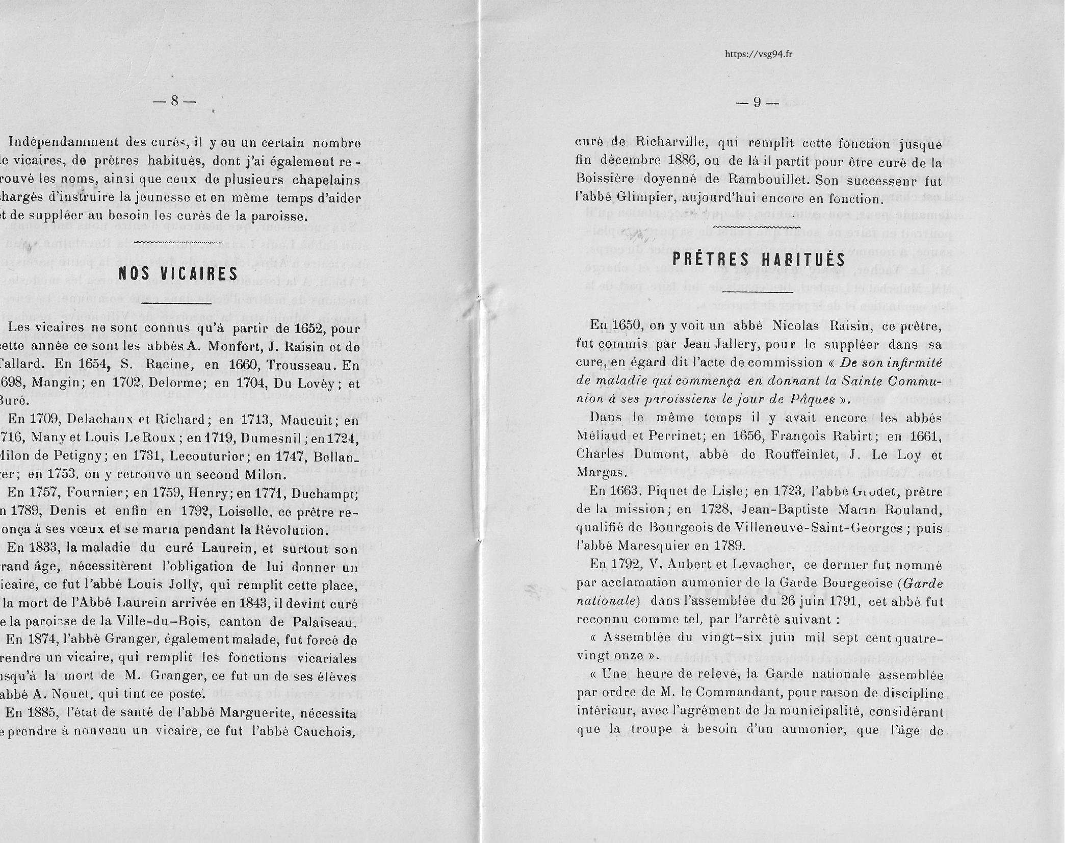 Les chapitres de l'histoire de Villeneuve-Saint-Georges page 4