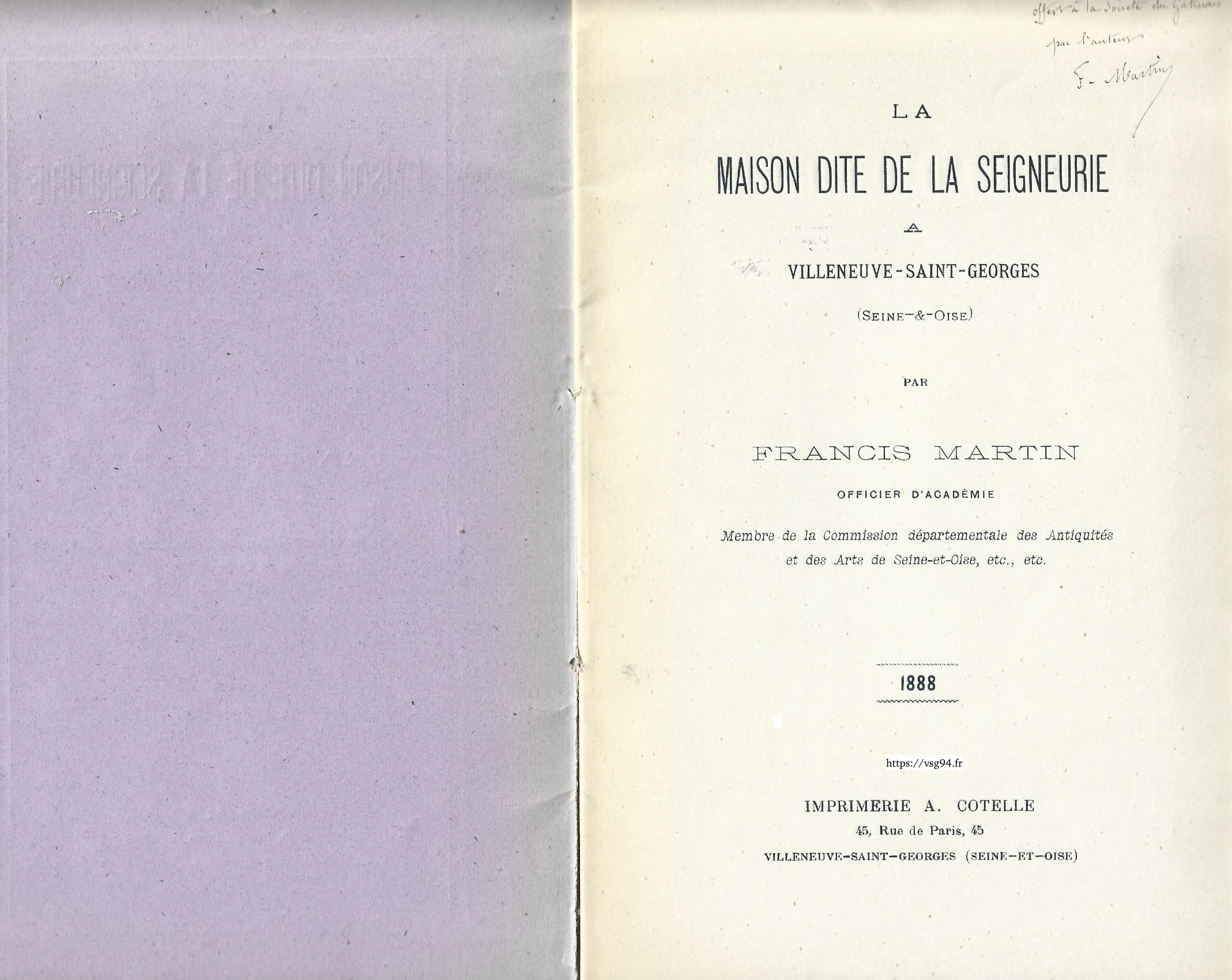 La maison de la Seigneurie à Villeneuve-Saint-Georges page 2