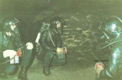 Entrainement dans la cave à fumées