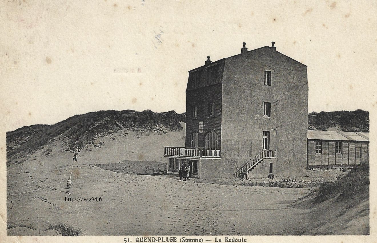 Cliché ancien de la façade du bâtiment La Redoute à Quend-Plage