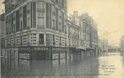 Rue de Paris, face gare angle rue de Verdun, janvier 1910