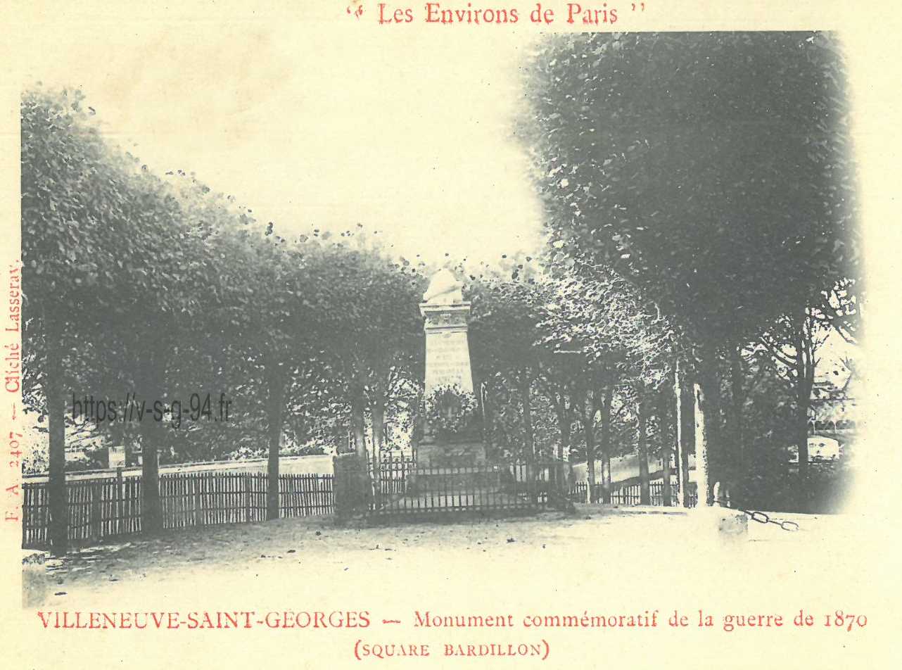Le square Henri Badillon, monument dédié aux morts de la guerre de 1870