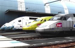 3 TGV : 288, 506 et 525 le 14 octobre 2006 à Villeneuve Saint-Georges